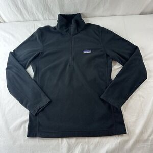 Patagonia Mens Micro D Fleece 1/4 Zip Pullover Size S Small  STY26176 Black